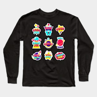 Confetti Positive Sayings Sticker pack Long Sleeve T-Shirt